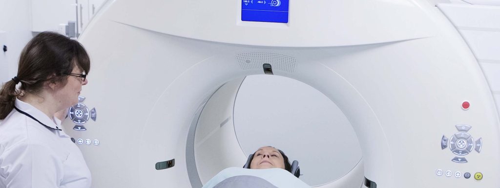 PET-CT scan radiographer and patient